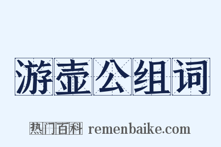 游壶公组词是什么意思的图片